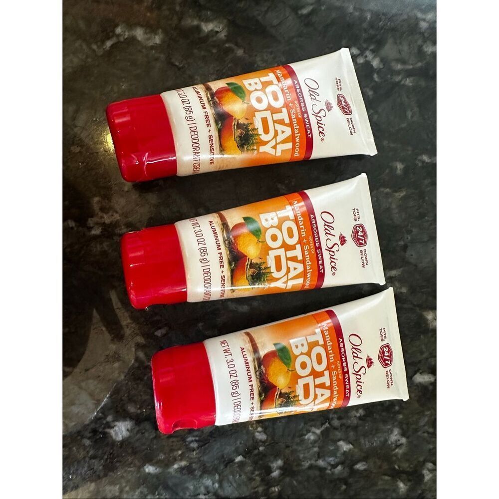 Old Spice Total Body Deodorant Cream - Mandarin & Sandalwood 3 in total